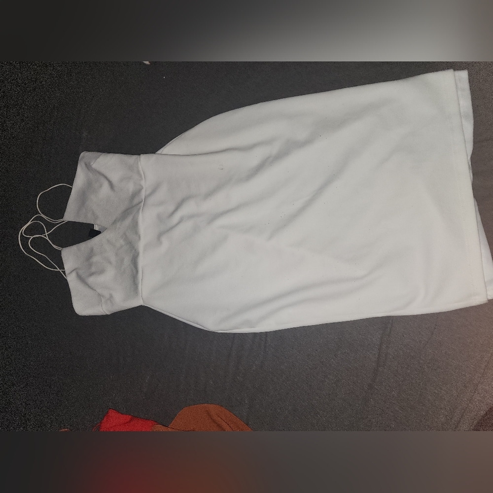 Windsor white fitted midi dresss